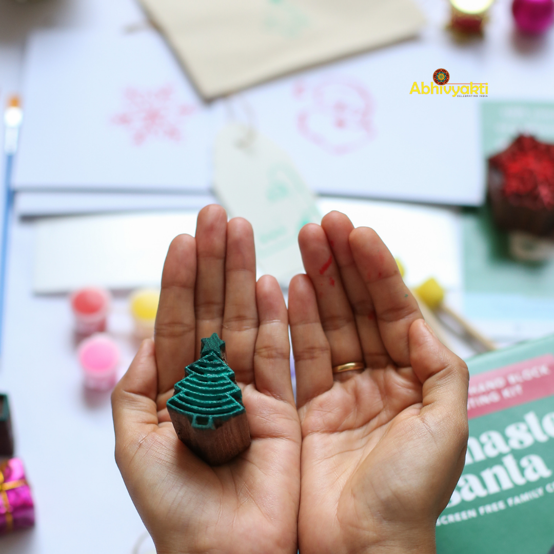 Namaste Santa DIY block printing Kit - Family Pack