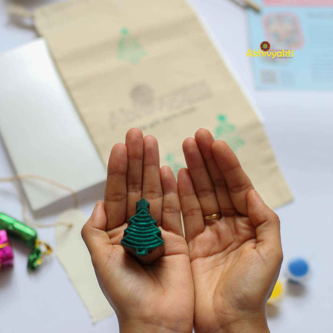 Namaste xmas DIY block printing Kit - Artist Pack