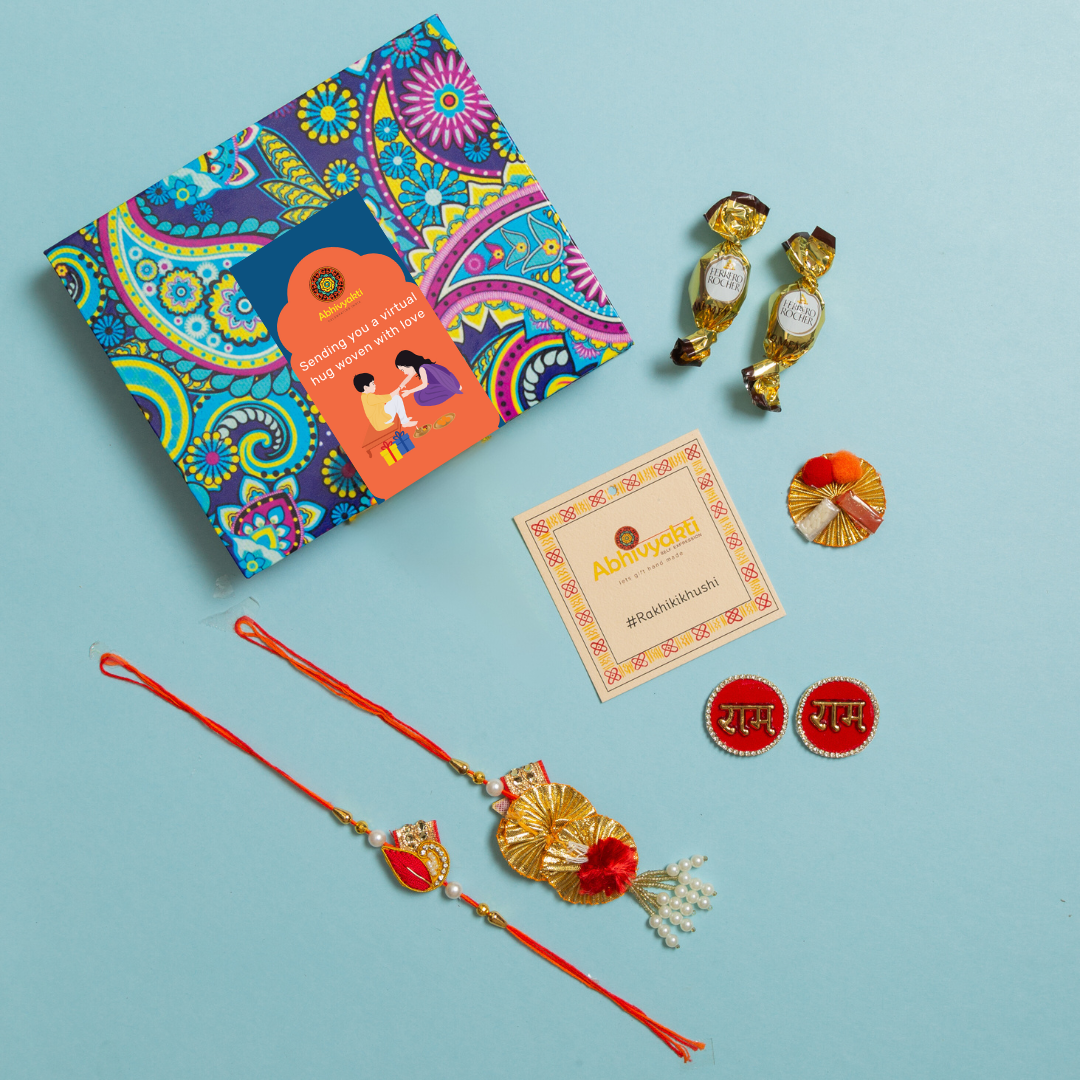 Zari Gota Rakhi Lumba (INDIA) FREE SHIPPING