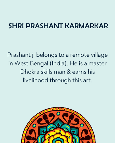 Handcrafted Treasure Box Square (Dhokra art)