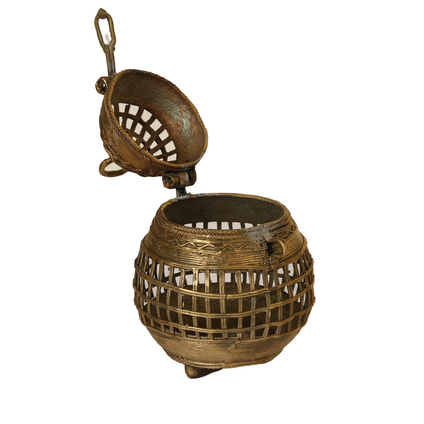 Handcrafted Treasure box Round (Dhokra art)