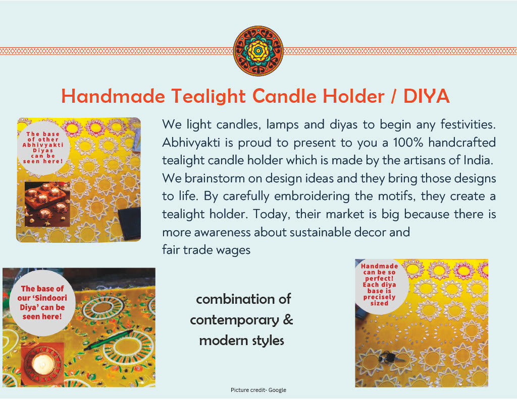 Mahua colorful Silk Diya