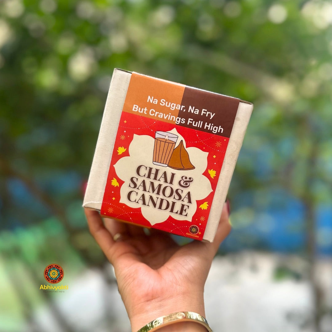 Samosa & Chai Soy Candle Gift Set – A Gourmet Duo