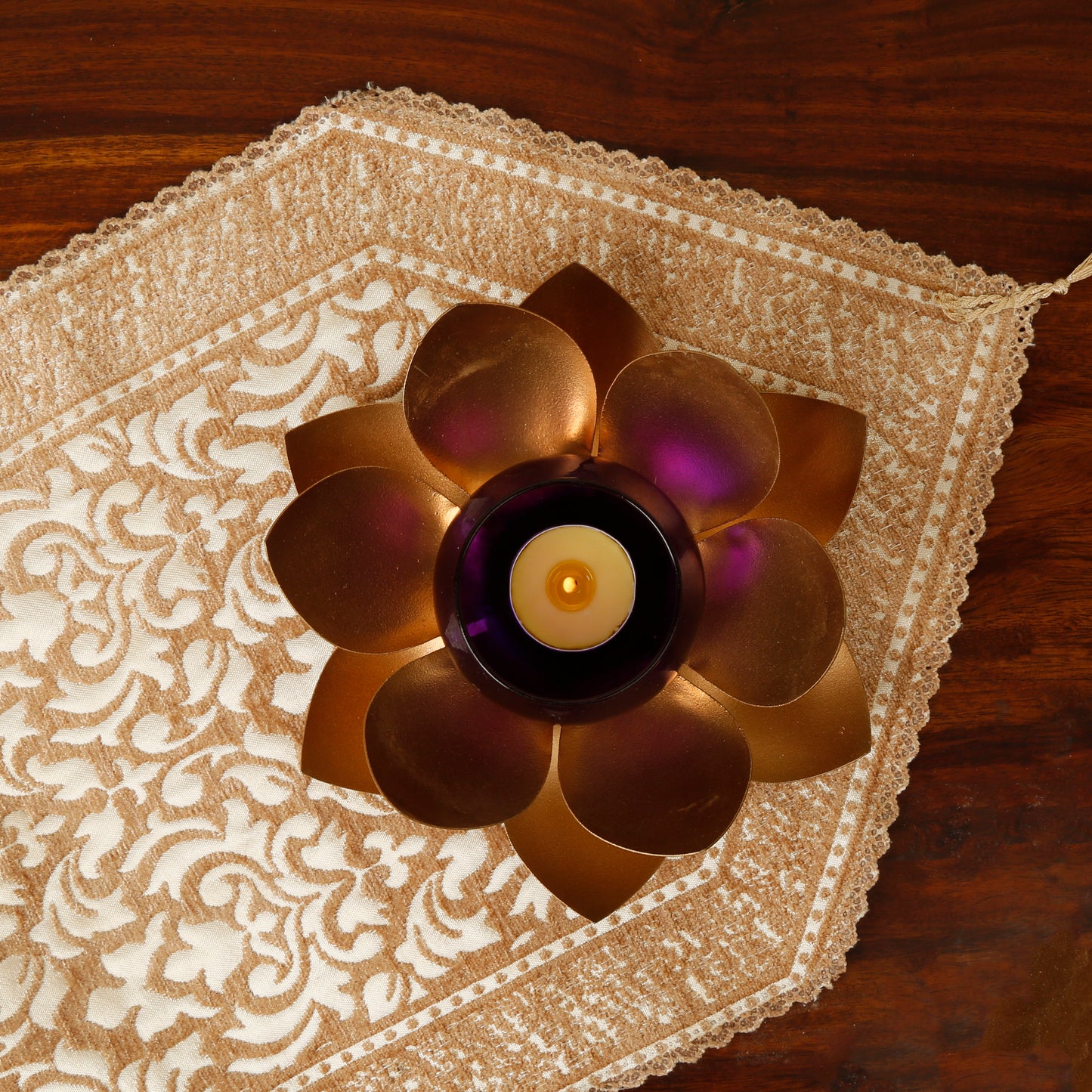 "A set of traditional Diwali diyas, beautifully crafted and painted in festive colors.
These tabletop oil lamps are arranged in decorative patterns, adding a warm and inviting glow to any celebration or festive decor.”