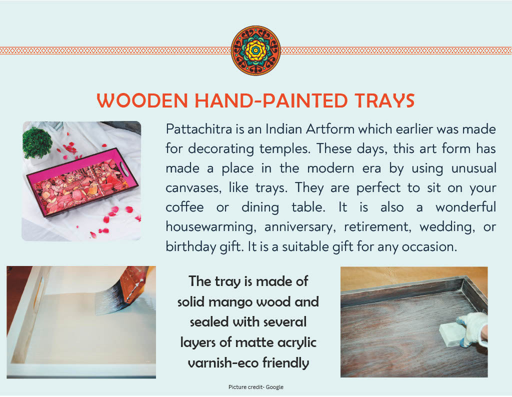 White Swan Wooden Tray