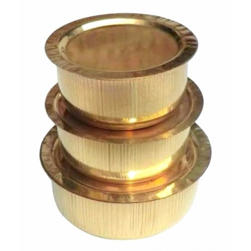 Brass Vessel with Lid Set