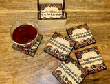 Handpainted Tea Coaster: Kabirdas Couplets