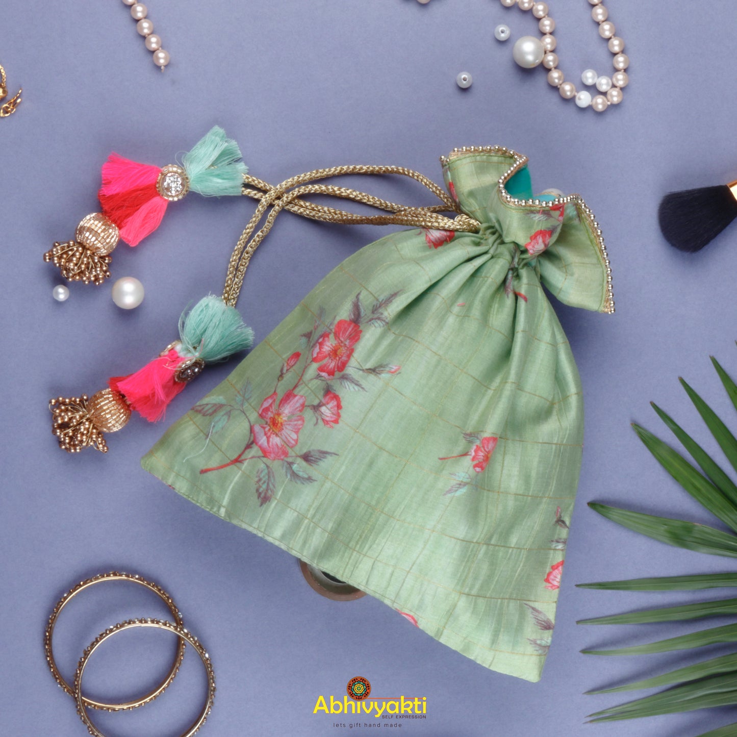 Fern Green Potli Bag