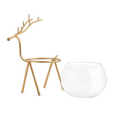 Golden Reindeer Table Top Candle Stand  (FREE SHIPPING)