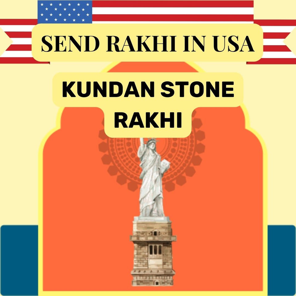 Regal Kundan Stone Rakhi - USA
