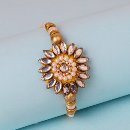 Regal Light Gold Rakhi -Send to USA ( Free shipping )