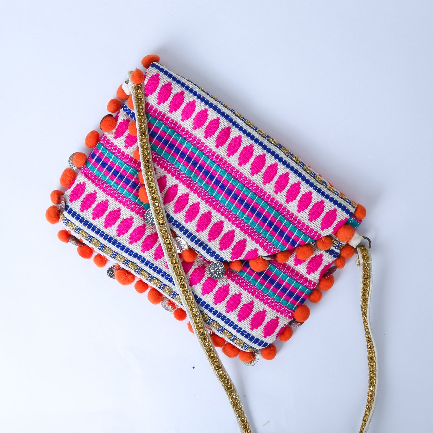 Gulabo - Multicolor Cotton Sling Bag for Women