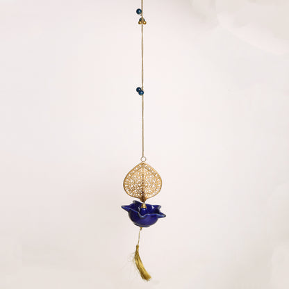 Peacock Swagata long chain T-light holder (Pair)