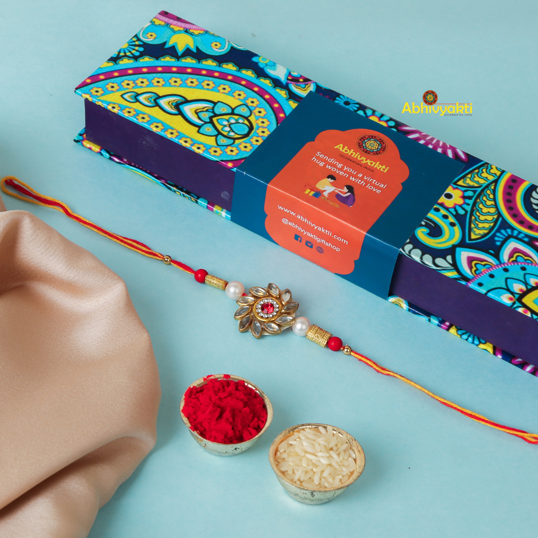 Royal Kundan Rakhi - Send to India (FREE SHIPPING)