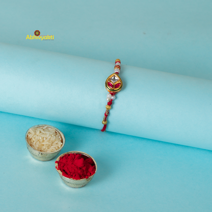 DECORATIVE KUNDAN RAKHI INDIA (FREE SHIPPING)