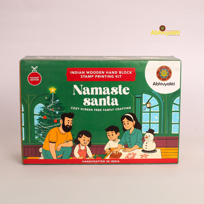 Namaste Santa DIY block printing Kit - Family Pack