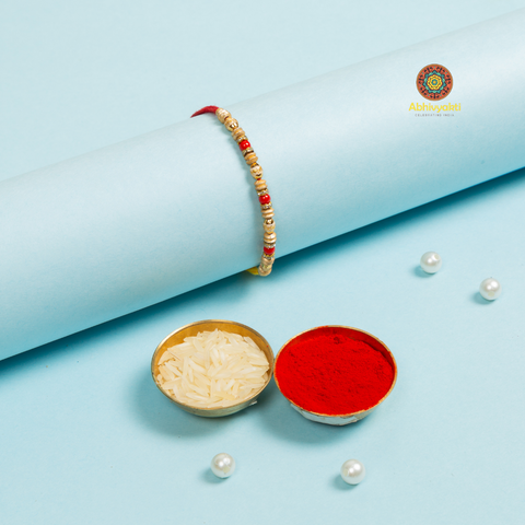 Dhaga Rakhi Multi Beads- send to USA