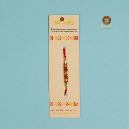 Rudraksha beads rakhi india for brother