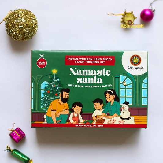Namaste Santa DIY block printing Kit - Family Pack