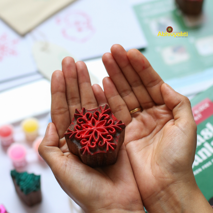 Namaste Santa DIY block printing Kit - Family Pack
