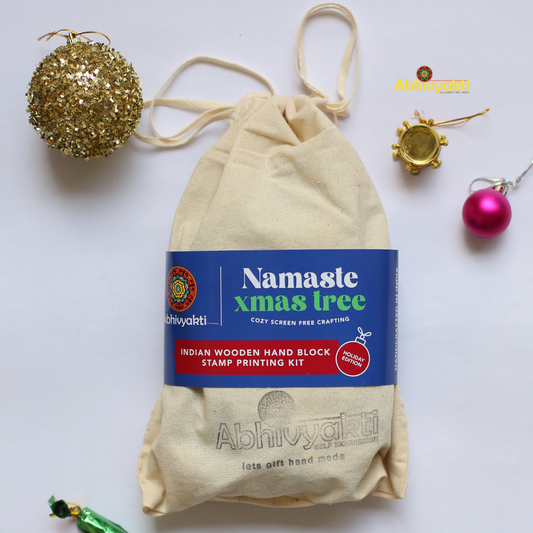 Namaste xmas DIY block printing Kit - Artist Pack