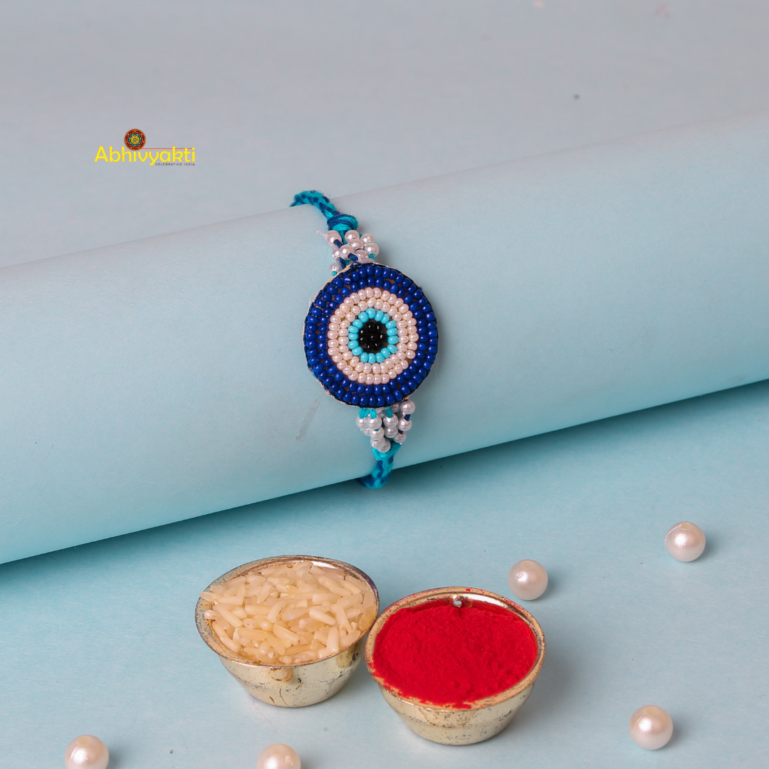 Beaded Evil Eye Rakhi USA ( Free shipping )