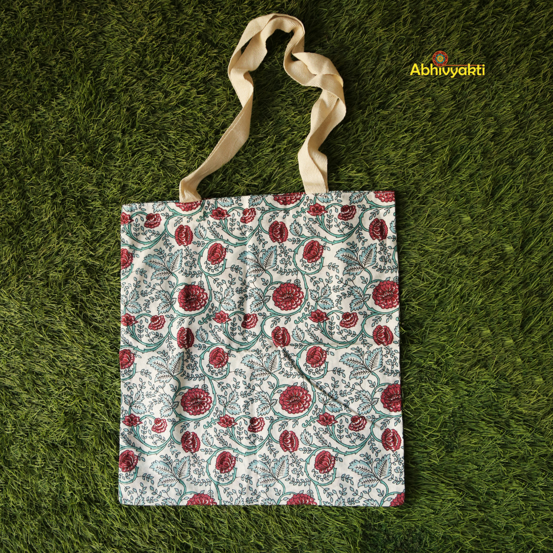 Floral Print Tote Bag
