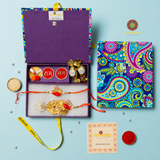  Pearl Rakhi Lumba india with roli chawal saun and hamper box