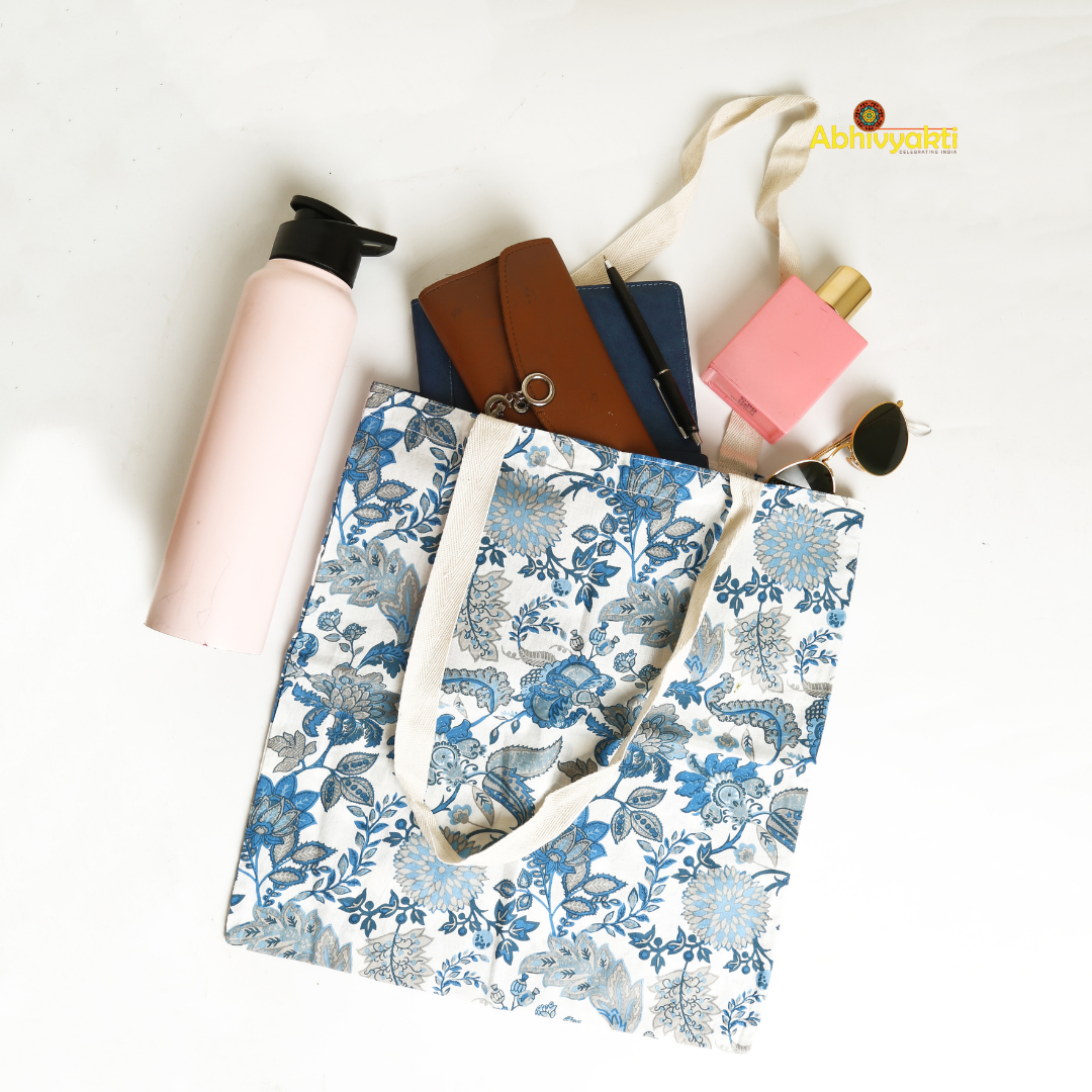 Floral Print Tote Bag
