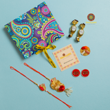  Pearl Rakhi Lumba india with saun and hamper box