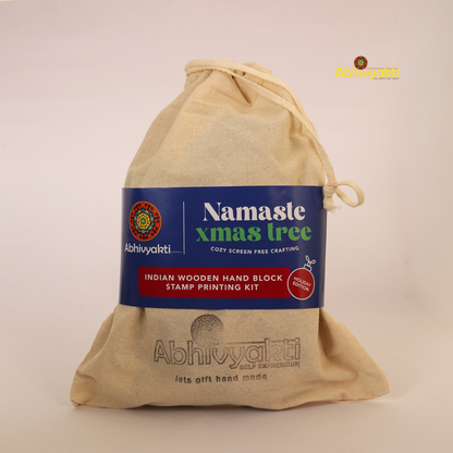 Namaste xmas DIY block printing Kit - Artist Pack