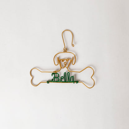 Wire X-Mas Tree Ornament woof woof2