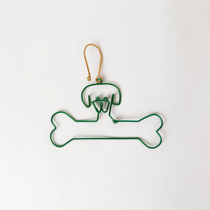 Wire X-Mas Tree Ornament woof woof2