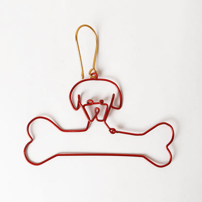 Wire X-Mas Tree Ornament woof woof2
