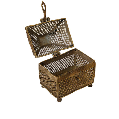 Handcrafted Treasure Box Square (Dhokra art)