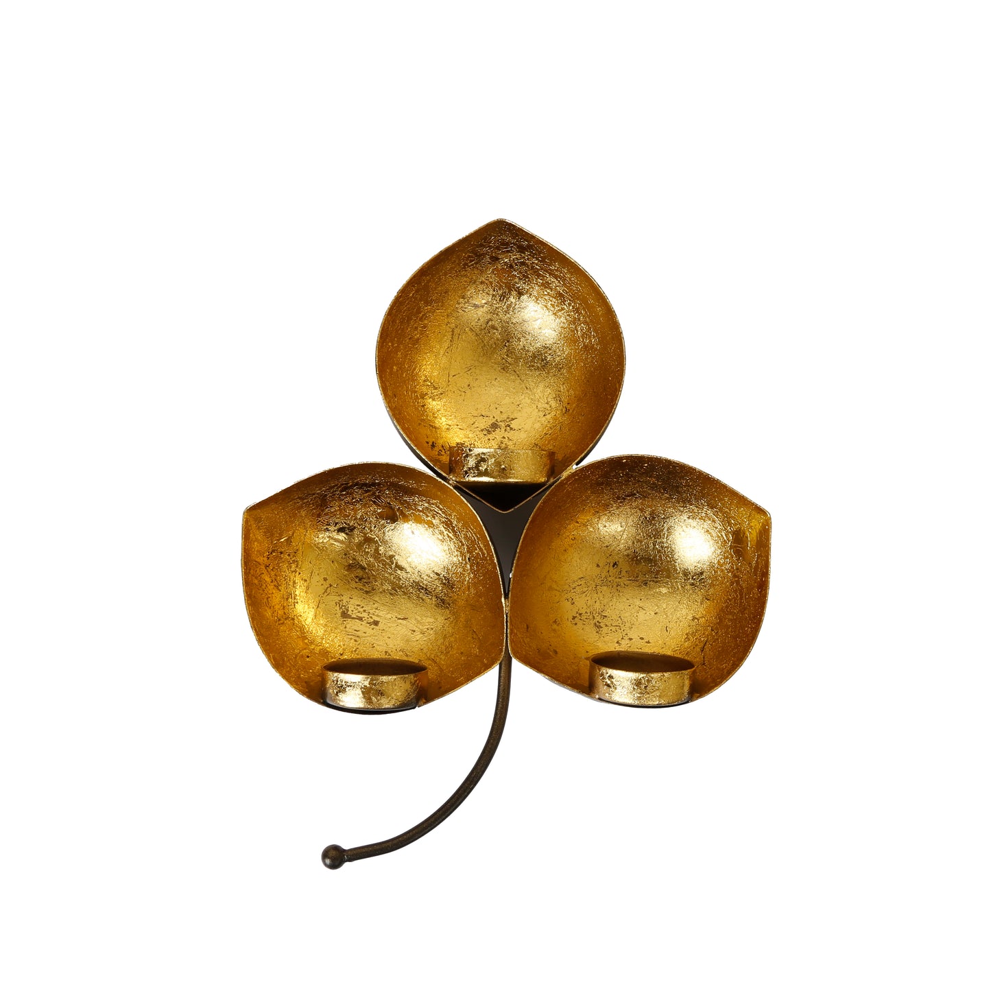 Kumud - Trio Leaf Shaped Metal Wall Hanging Decor