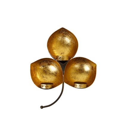 Kumud - Trio Leaf Shaped Metal Wall Hanging Decor