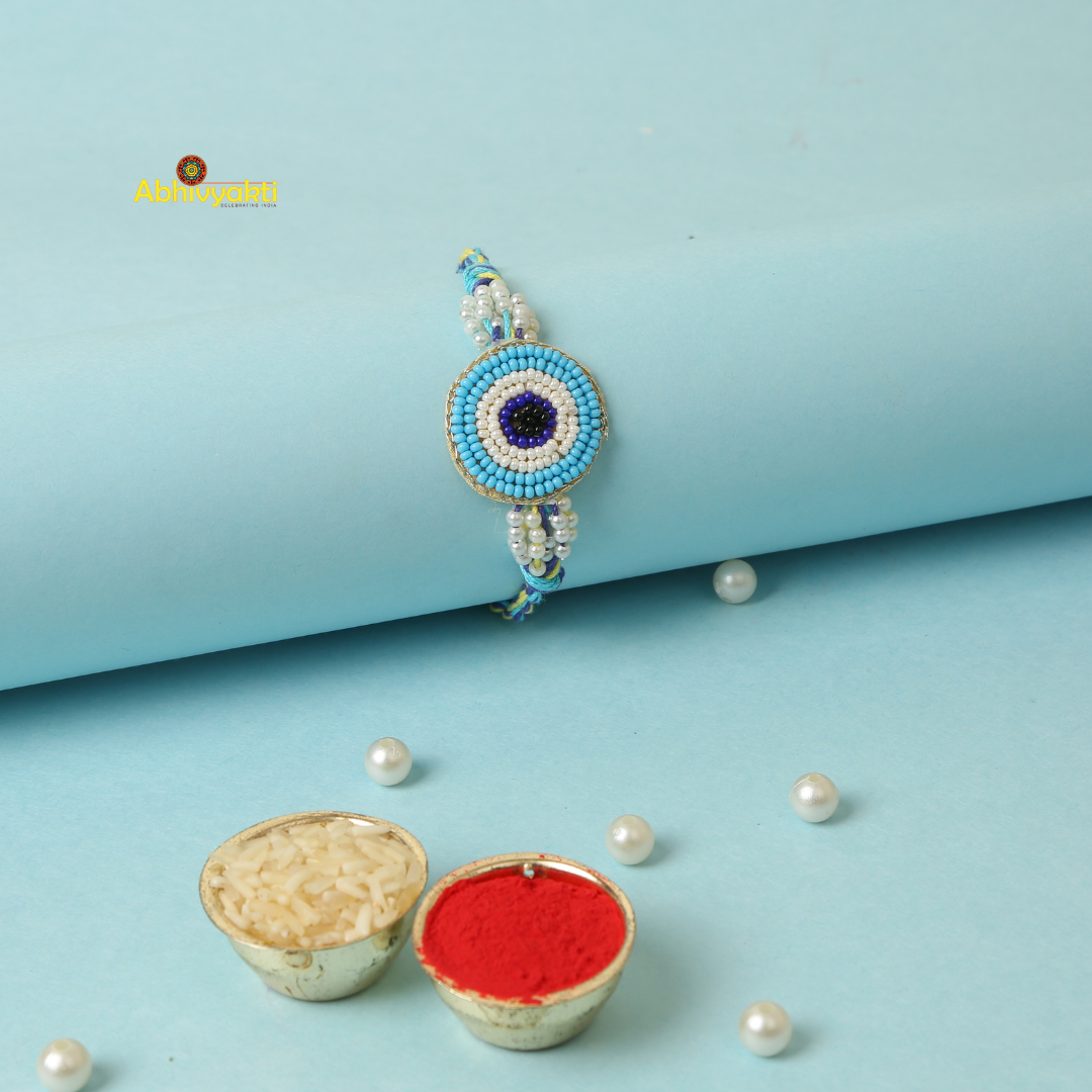 Beaded Evil Eye Rakhi USA ( Free shipping )