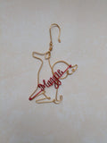 Christmas Tree Wire Ornament Angel Dog (Free Shipping)