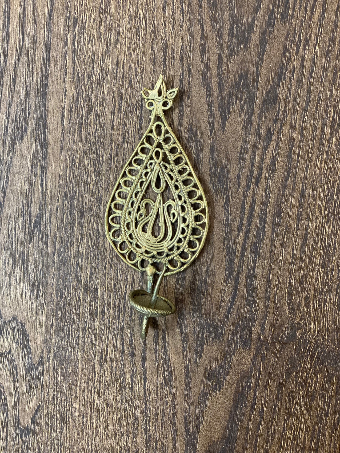 Dhokra Leaf Shape Candle holder (FREE SHIPPING)