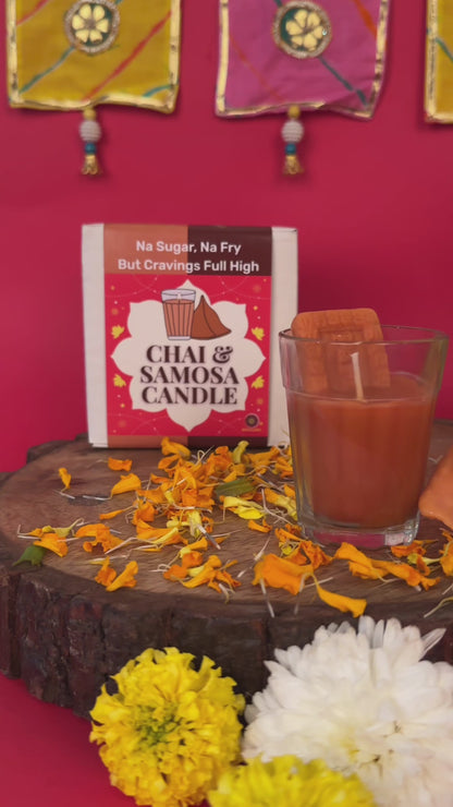 Samosa & Chai Soy Candle Gift Set – A Gourmet Duo