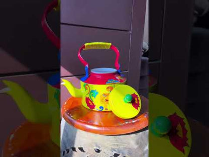 Hand Painted Rajasthani Theme Kettle Twin Sisters (FREE SHIPPING)