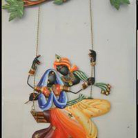 Wrought Iron Wall Decor _ Krishna Radha on Swing