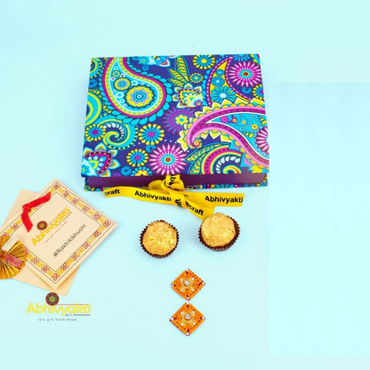 Auspicious Beaded Paisley Rakhi Lumba - Send to India (FREE SHIPPING)
