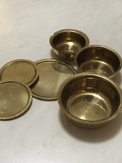 Brass Vessel with Lid Set
