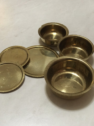 Brass Vessel with Lid Set