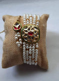 Kundan bracelet and Rakhi Set for Bhaiya-Bhabhi - Send to USA