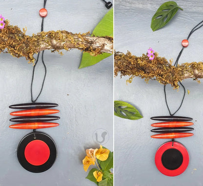 Beautifully Hand crafted seasons gift from the land of Channapatna. These Boho Wooden Adjustable Necklaces are going to be a great festive fashion concept for you !

They are made of sustainable wood with lacquered finish has a distinctive, nostalgic style. Each and every color is completely safe and are made from non-toxic vegetable colors.