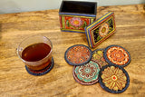 Handpainted Tea Coasters: Mandala Art