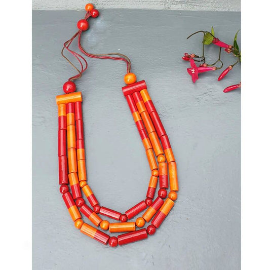 Beautifully Hand crafted seasons gift from the land of Channapatna. These Boho Wooden Adjustable Necklaces are going to be a great festive fashion concept for you !

They are made of sustainable wood with lacquered finish has a distinctive, nostalgic style. Each and every color is completely safe and are made from non-toxic vegetable colors.